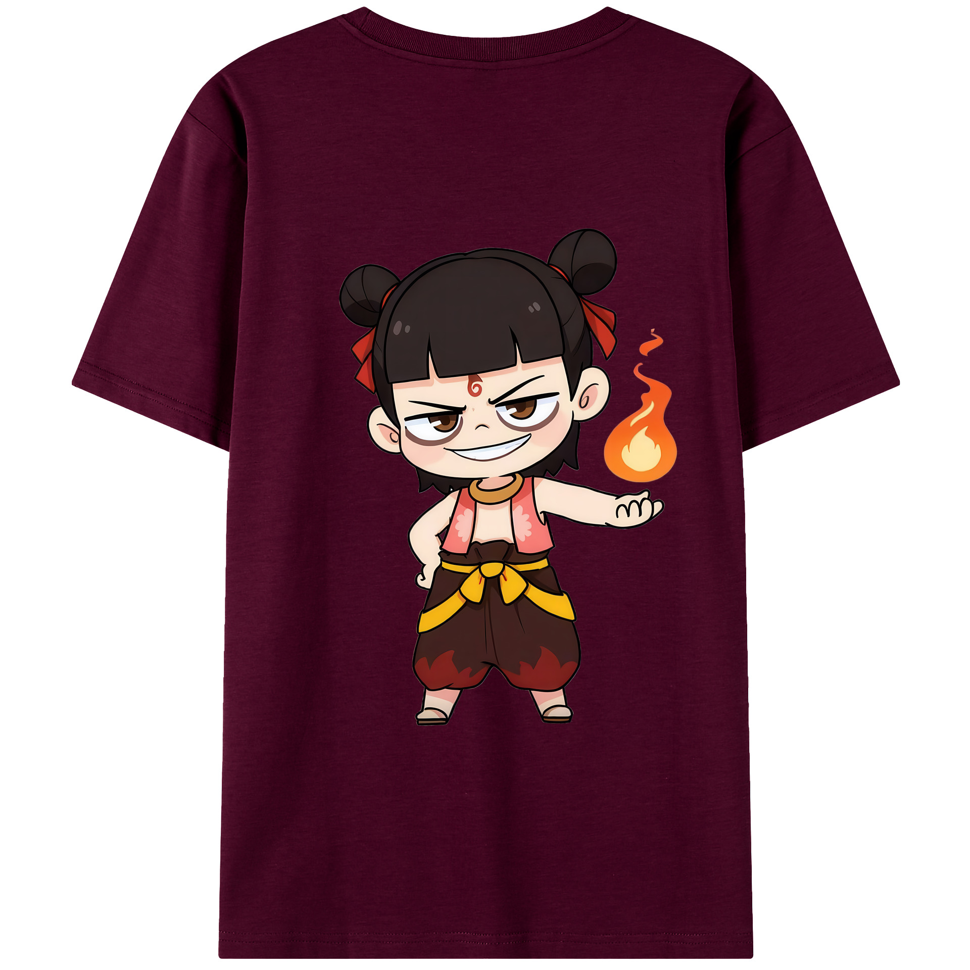 （画像用） Ne Zha 2 ナタ 魔童の大暴れ レディース半袖Tシャツ(バックプリント)